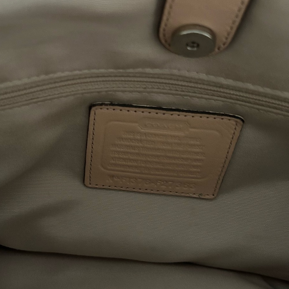 Authentic Coach Signature Stripe Python Stripe Ca… - image 4